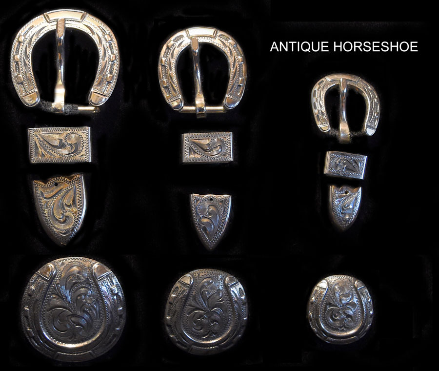 Antique Silver Plate Buckles, Loops and Tips/Conchos PAGE 2