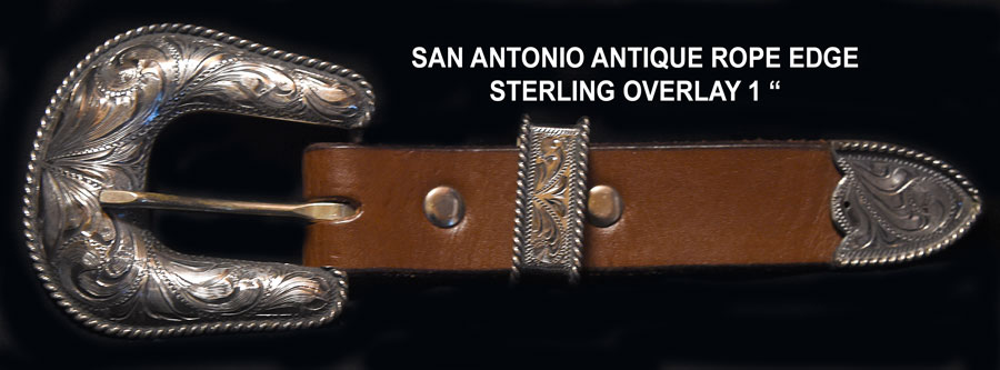 SAN ANTONIO ANTIQUE ROPE EDGE STERLING OVERLAY ¾”